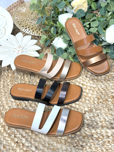 Wholesaler Poti Pati - OR151 Tricolor mule sandals