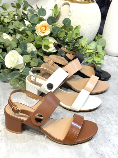 Wholesaler Poti Pati - 5 cm square heel sandals with buckle pattern OR105
