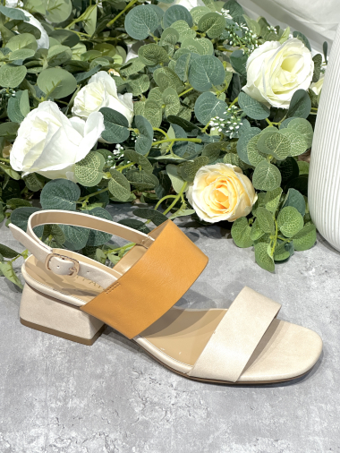 Wholesaler Poti Pati - Two-tone sandals with square heel OR031
