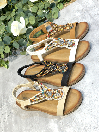 Großhändler Poti Pati - Bequeme Sandalen mit ethnischem Muster OR043