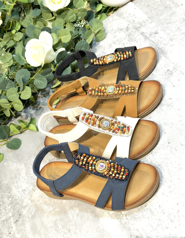 Wholesaler Poti Pati - Comfort sandals with ethnic pattern OR043