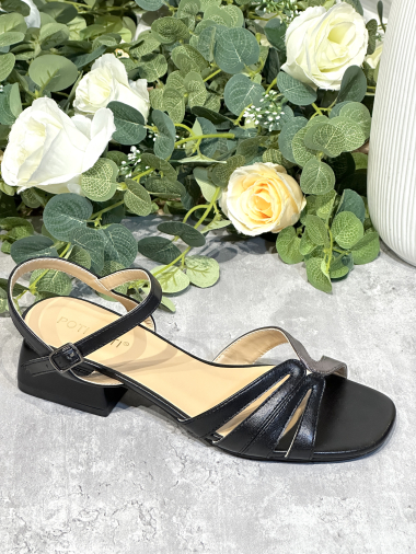 Wholesaler Poti Pati - Tricolor sandals with square heel in metallic material OR032