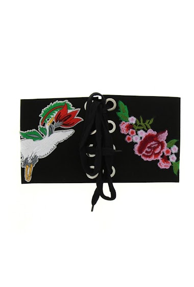 Wholesaler PRESTILA - Large Embroidered Belt with Lace