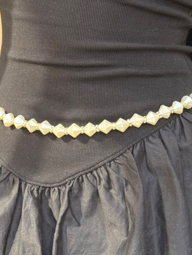 Wholesaler PRESTILA - Women's Pearl Chain Belt