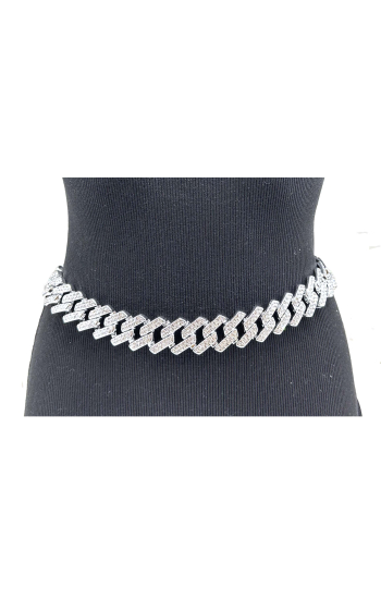Wholesaler PRESTILA - Rhinestone chain link belt