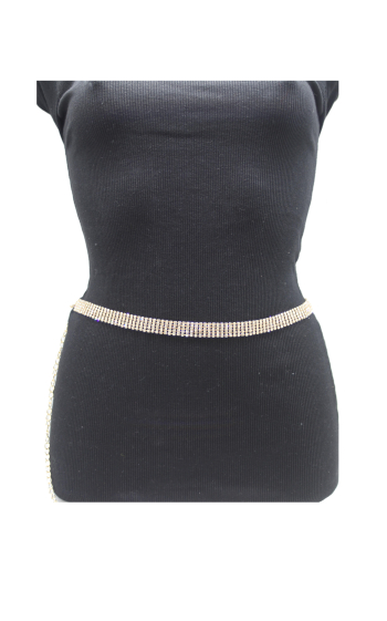 Wholesaler PRESTILA - Women's shiny chain belt