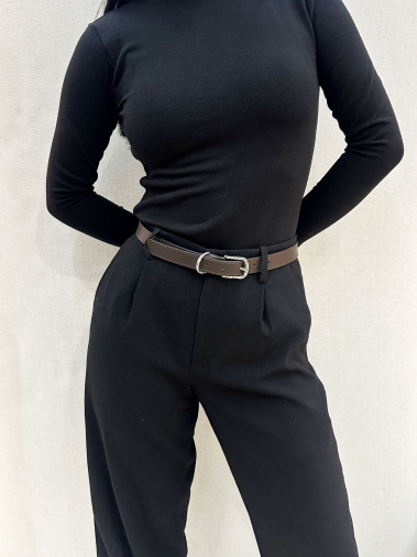 Wholesaler PRESTILA - Women's Thin Faux Leather Belt