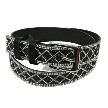 Wholesaler PRESTILA - Thin women's belt with pearl and rhinestones