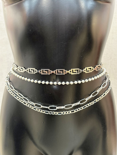 Wholesaler PRESTILA - Multi chain belt, with pearls