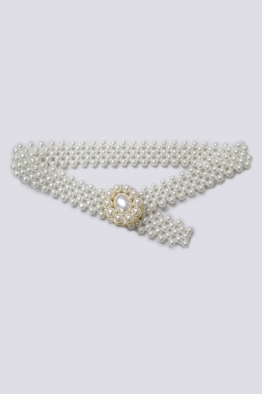 Grossiste PRESTILA - Ceinture perles extensible femme