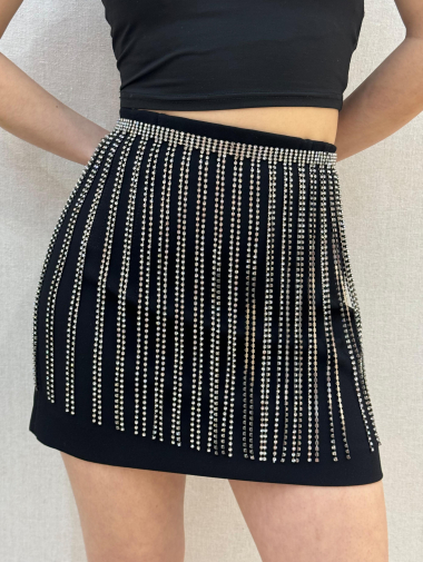 Wholesaler JH STORE - Women's Shiny Rhinestone Skirt