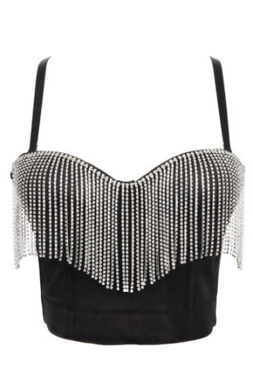 Wholesaler JH STORE - Bustier top with shiny rhinestones