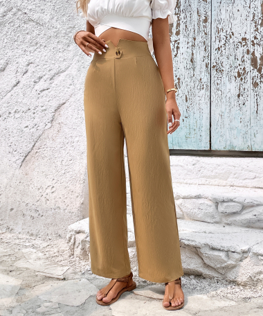 Wholesaler PRETTY SUMMER - CAMEL bohemian chic style pants