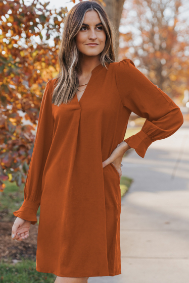 Wholesaler PRETTY SUMMER - Orange straight dress