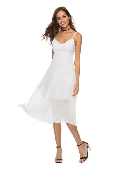Wholesaler PRETTY SUMMER - Flowing dress White