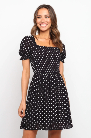 Wholesaler PRETTY SUMMER - Black and white flowing dress