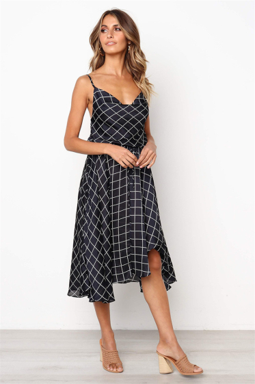 Wholesaler PRETTY SUMMER - Long printed dress, sleeveless