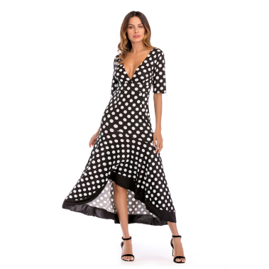 Wholesaler PRETTY SUMMER - Long dress Black and white