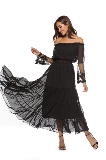 Wholesaler PRETTY SUMMER - Long dress Black