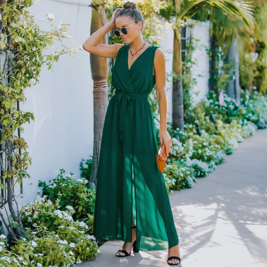 Wholesaler PRETTY SUMMER - Long dress Green