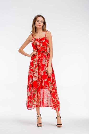 Großhändler PRETTY SUMMER - rotes Kleid