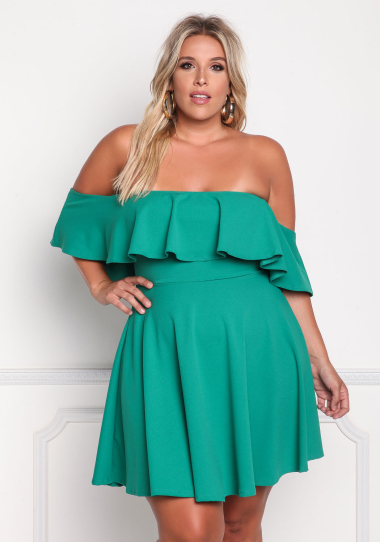 Wholesaler PRETTY SUMMER - Green Dress