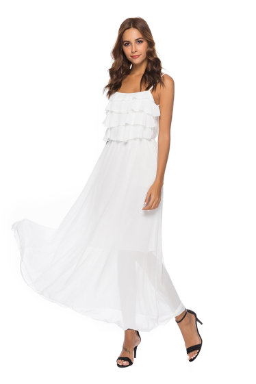 Wholesaler PRETTY SUMMER - Ruffled dress White