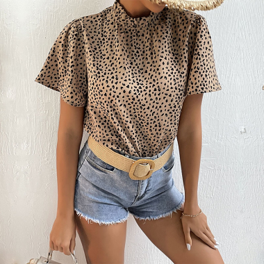 Wholesaler PRETTY SUMMER - CAMEL bohemian chic style tops
