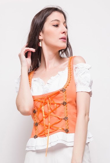 Wholesaler Princesse - Lace-up blouse
