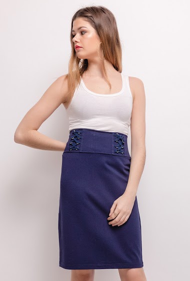 Wholesaler Princesse - Lace-up stretch skirt