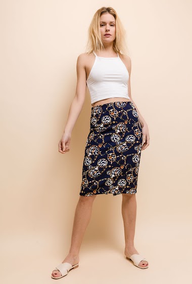 Wholesaler Princesse - Pencil printed skirt