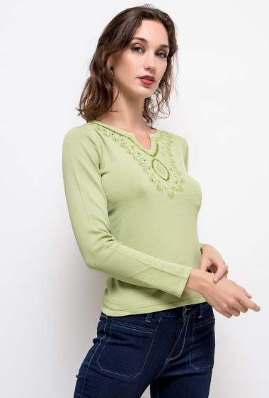 Wholesaler Princesse - Sweater with sequins