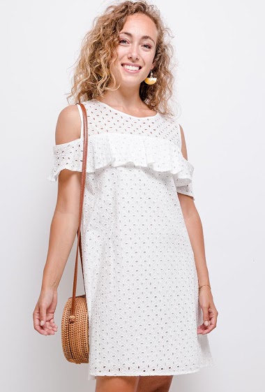 Wholesaler Princesse - Embroidered and perforated dress