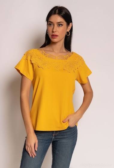 Großhändler Princesse - T-shirt with lace collar