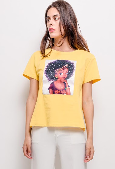 Grossiste Princesse - T-shirt avec portrait imprimé
