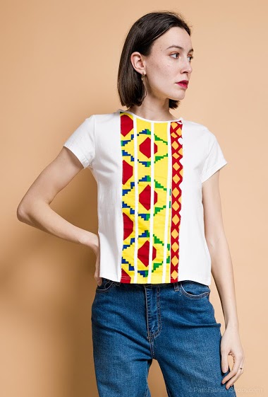 Mayorista Princesse - Camiseta con estampado étnico WAX