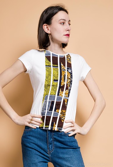 Grossiste Princesse - T-shirt avec imprimé éthnique