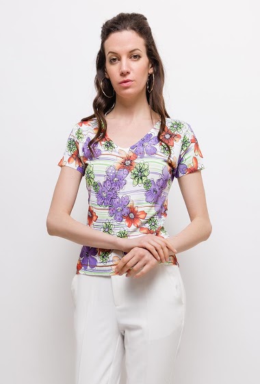 Wholesaler Princesse - Floral t-shirt