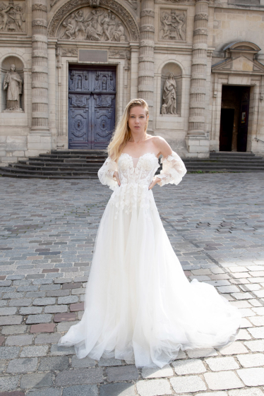 Grossiste Promarried - Robe de mariée dentelle 3D