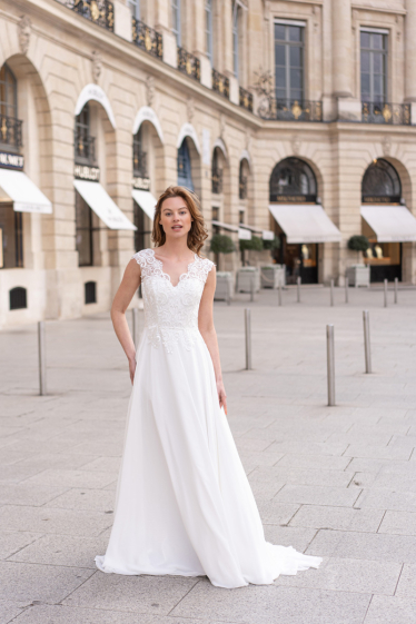 Adagio Bridal W9312 size 12, 18 Sheer Bodice Crystal Wedding Dress Hig –  Glass Slipper Formals