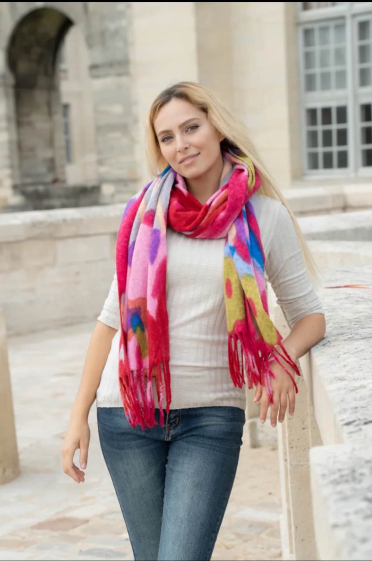 Wholesaler Promise - fringed printed scarf