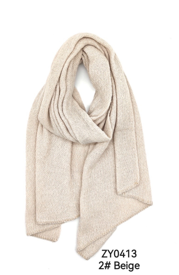 Wholesaler Promise - Plain beveled knit scarf