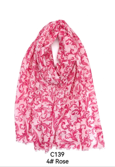 Wholesaler PROMISE - Fancy glittery printed scarf