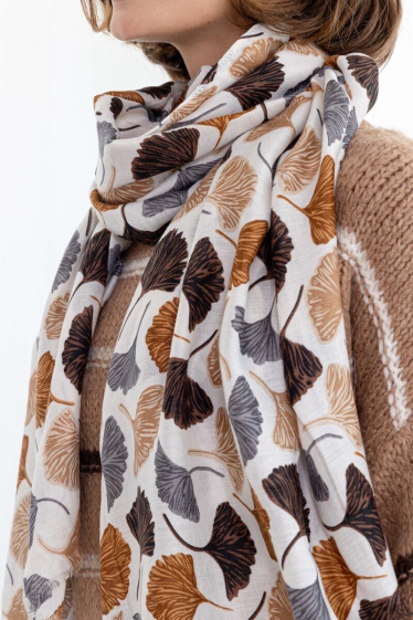 Wholesaler PROMISE - Heart print scarf with gilding