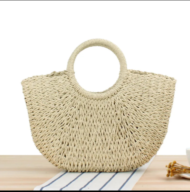 Wholesaler PROMISE - Bohemian woven basket tote bag