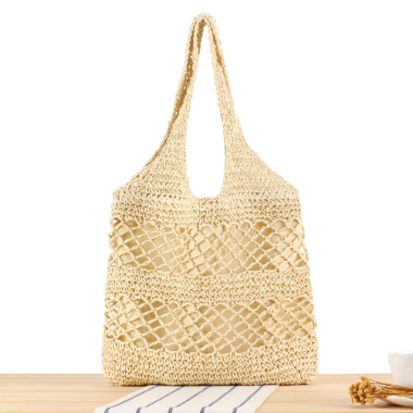 Wholesaler PROMISE - Shoulder tote bag woven beach bag