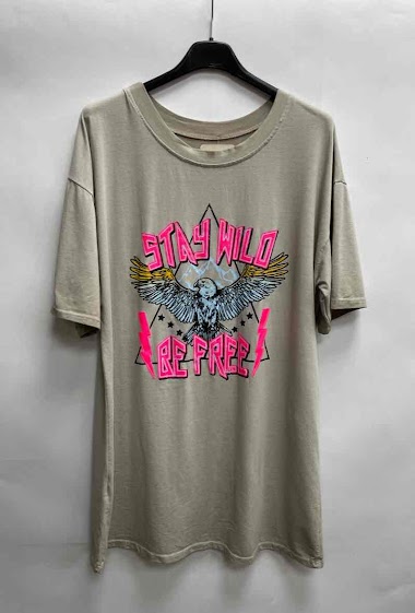 Wholesaler PROMISE - Printed T-shirt STAY WILD