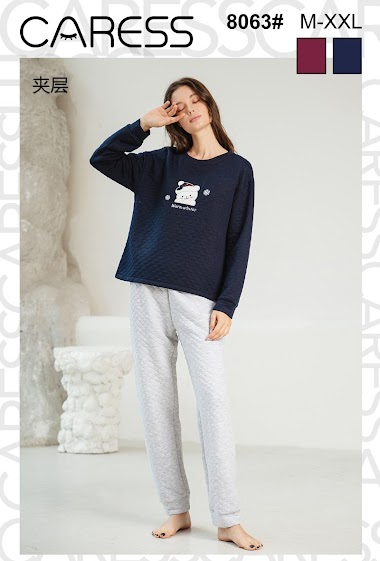 Wholesaler ESTHER QUEEN - Set pyjamas cotton thick
