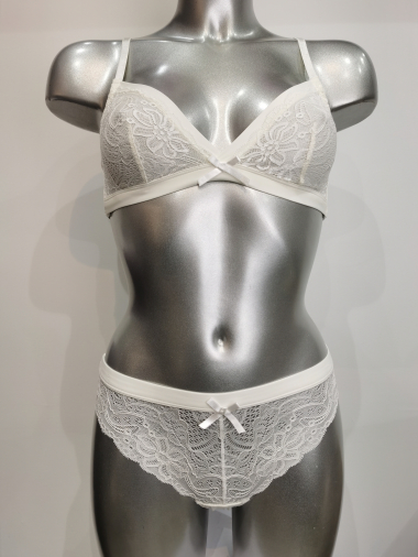Wholesaler ESTHER QUEEN - Bra no padded+string off-white
