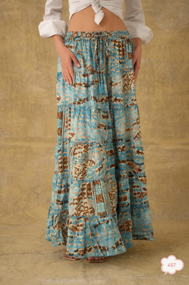 Wholesaler PURPLE QUEEN - long multi panel skirt